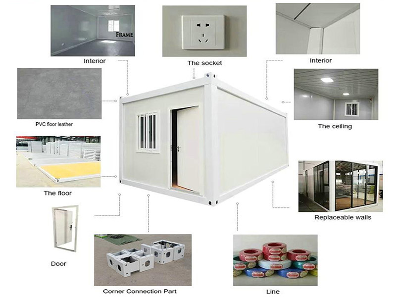 flat pack container house materials